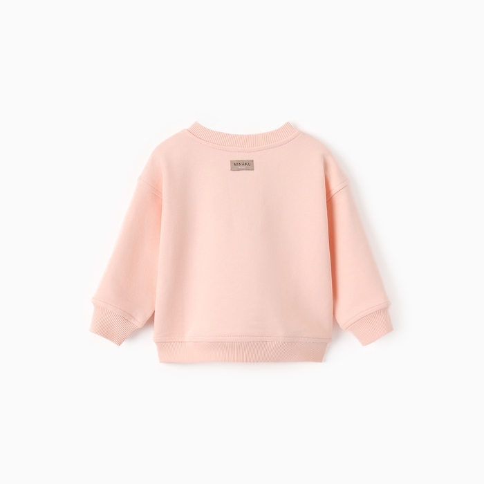 Толстовка детская MINAKU: Basic Line BABY, цвет пудрово-розовый, рост 68-74