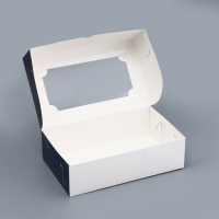 Коробка подарочная складная с окном, "Настоящему мужчине", 25 х 15 х 7 см