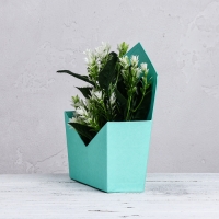 Конверт трапеция однотонный, бирюзовый 19,5 х 23 х 8 см Конверт трапеция однотонный, бирюзовый 19,5 х 23 х 8 см