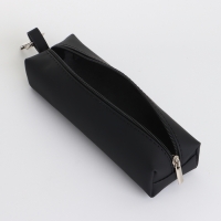 Ключница на молнии, длина 16 см, кольцо, карабин, цвет чёрный