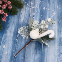 Декор "Зимние грезы" снежные яблоко и ягоды, 14 см