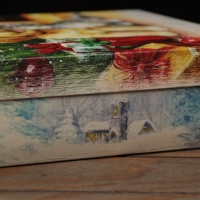 Новый год. Коробка подарочная новогодняя складная, крышка-дно "С Новым Годом" 30 х 30 х 8 см