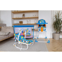 Шезлонг - качалка для новорождённых &laquo;Транспорт&raquo;, игровая дуга, игрушки МИКС