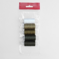 Набор ниток 40ЛШ, 200 м, 5 шт, цвет хаки спектр