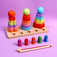 Развивающий набор &laquo;Пирамидки + рыбалка&raquo; 22 &times; 12,5 &times; 9,5 см