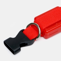 Ошейник светящийся узкий для небольших собак, 26 х 1,5 см, красный