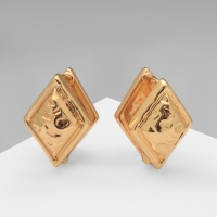 Серьги металл «Аккорд» ромб, цвет золото Серьги металл «Аккорд» ромб, цвет золото