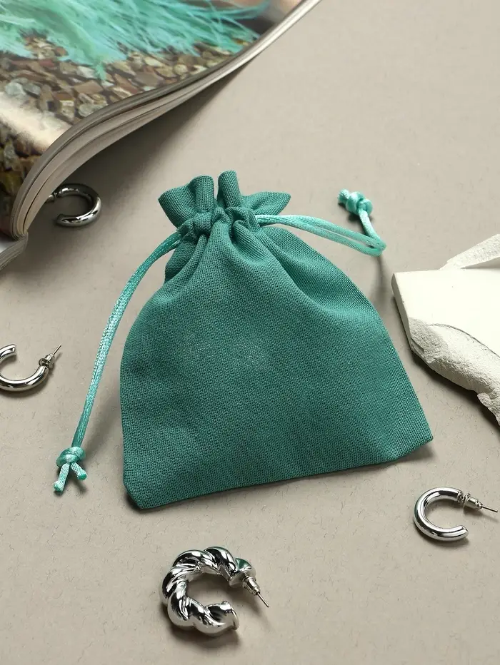 Мешочек подарочный &laquo;Хлопок&raquo;, 10&times;12 см, тиффани