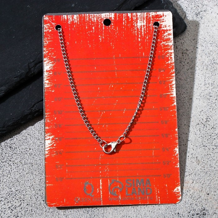 Кулон унисекс &laquo;Крест&raquo; силуэт, цвет серебро, 62 см