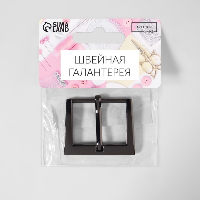 Пряжка для ремня, 4,2 &times; 3,4 см, 31 мм, цвет чёрный никель