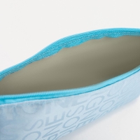 Косметичка, отдел на молнии, цвет голубой