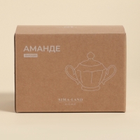 Сахарница SL Home &laquo;Аманде&raquo;, 17&times;11&times;12 см, фарфор, белая