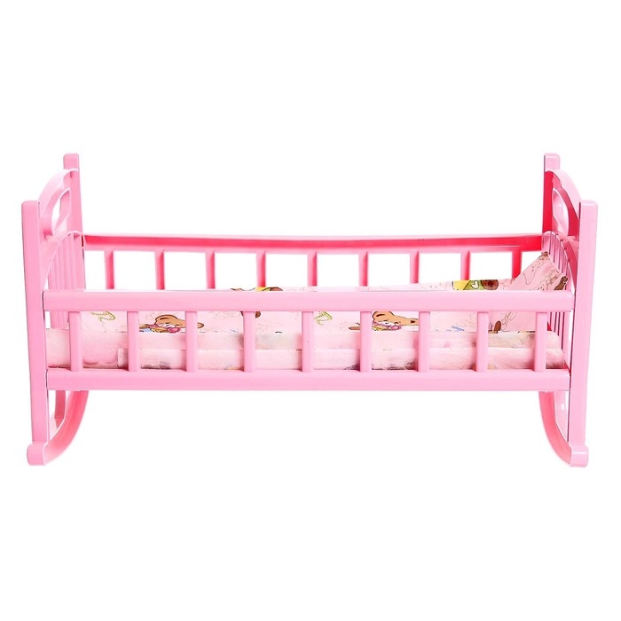 Кроватка для кукол с постелькой, МИКС