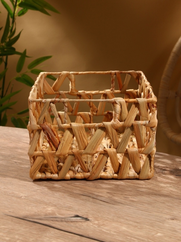 Корзина плетеная 30x23x15 см, водный гиацинт