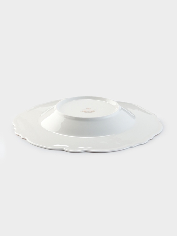 Тарелка глубокая WY Flowers song, d=21.5 см, фарфор, белая