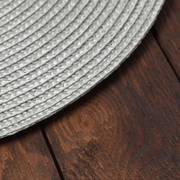 Салфетка сервировочная Доляна "Классика", цв.серый, d 38 см Салфетка сервировочная Доляна "Классика", цв.серый, d 38 см