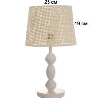 Лампа настольная BayerLux ЭКО "Василиса" 1х40Вт Е27 белый 26х26х45см