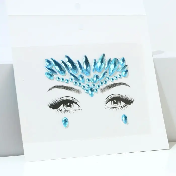 Стразы для лица &laquo;Голубая дымка&raquo;, голубые