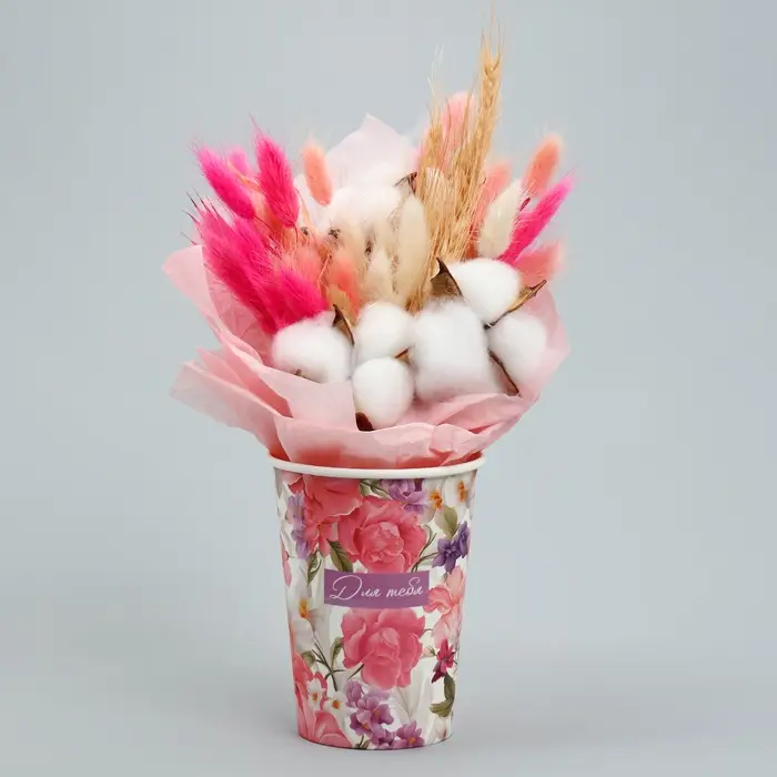 Стакан для цветов &laquo;Цветы яркие&raquo;, 350 мл