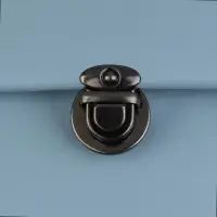 Застёжка для сумки, 2.5&times;2.5 см, цвет чёрный никель