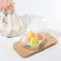 Спонжи для макияжа, набор - 4 шт, увеличиваются при намокании, цвет жёлтый Спонжи для макияжа, набор - 4 шт, увеличиваются при намокании, цвет жёлтый