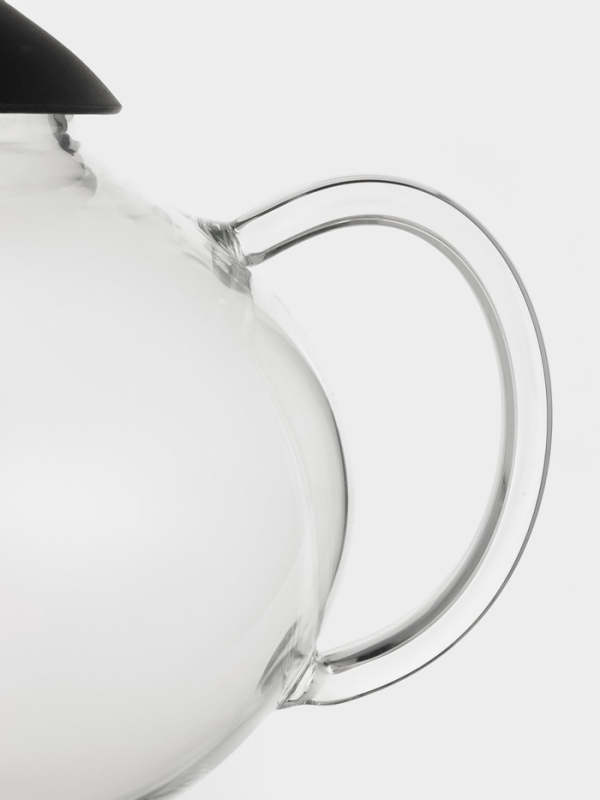 Чайник заварочный стеклянный с металлическим ситом "Дроппер", 1л, 16,2х13,8 см