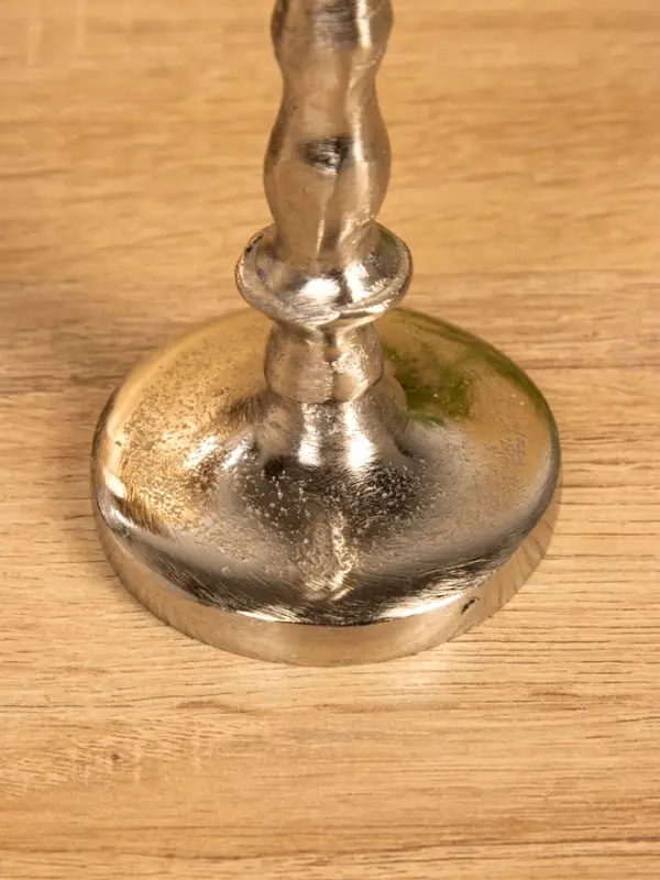 Подсвечник "Зима" 7х7х15 см, алюминий, цв. серебро