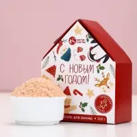Чистое счастье соль для ванны с сухой пеной "С Новым Годом", имбирный пряник, 300 гр