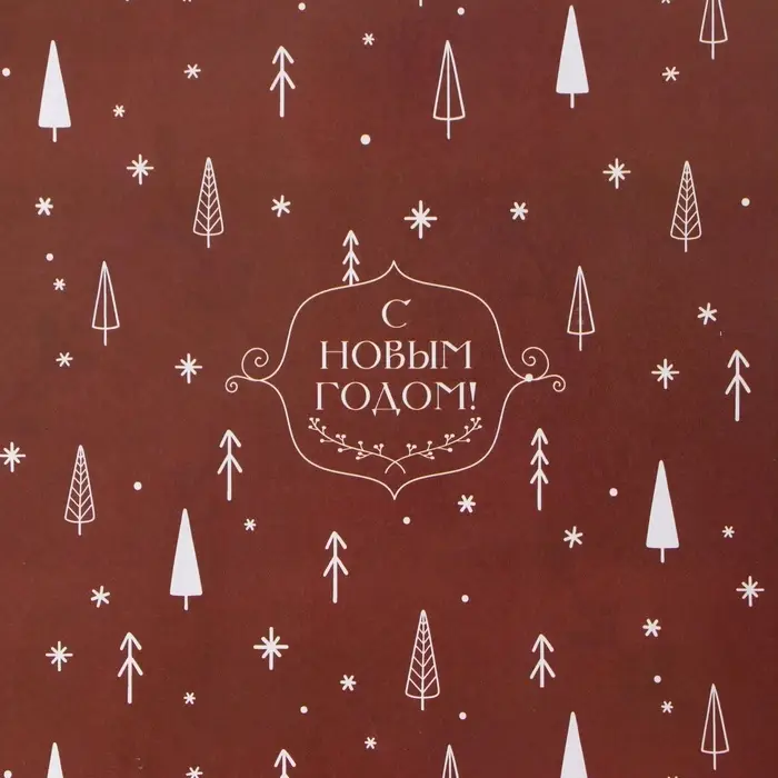 Бумага упаковочная новогодняя глянцевая двусторонняя &laquo;Изысканность&raquo;, 50&times;70 см