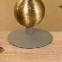 Подсвечник на 1 свечу текстурный "Графитовый" с 1 сферой 7,5х7,5х11,5 см