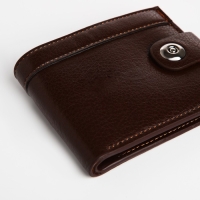 Портмоне мужское на магните, отдел для купюр, для карт, для монет, цвет коричневый
