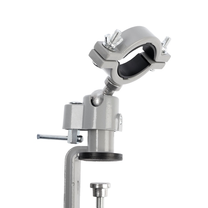 Стойка для дрели ТУНДРА, винтовой зажим, поворотный шарнир 360&deg;, d=60 мм, длина 253 мм