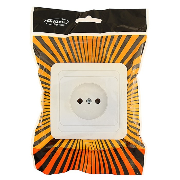 Розетка одноместная Luazon Lighting "ЕКБ", 10 А, скрытая, без з/к, белая