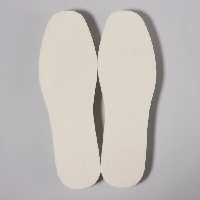Стельки для обуви, утеплённые, универсальные, р-р RU до 43 (р-р Пр-ля до 45), 27.5 см, пара, белые