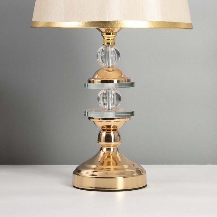 Лампа настольная "Сентенция" 1х40Вт Е27+ LED подсветка 3Вт золото 25х25х45см