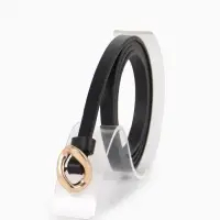 Ремень жен 01-01-01-07, Июнь2514, 1*0,3*110 см, без винта, пряж золото, затяж, черный