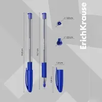 Ручка шариковая ErichKrause U-109 Classic Stick&Grip, узел 1.0 мм, чернила синие, резиновый держатель, длина линии письма 1000 метров