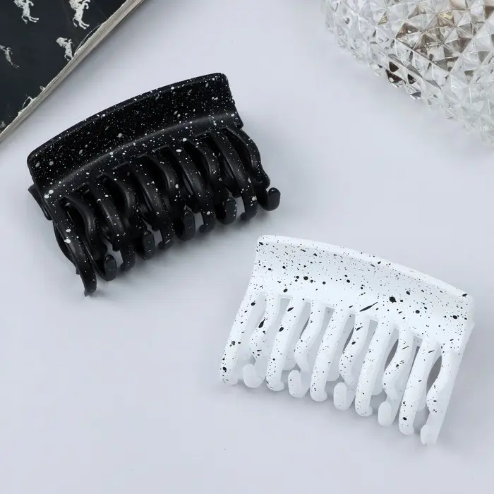 Крабик для волос &laquo;Флоранс&raquo;, прямой классика, 6.5 см, МИКС