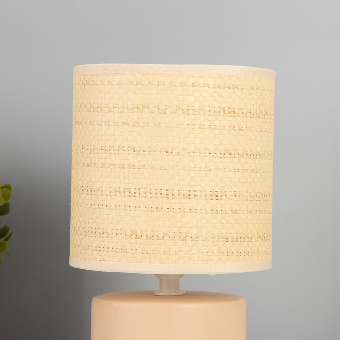 Лампа настольная "Лиза" 1х40Вт Е14 персиковый 13х13х24см