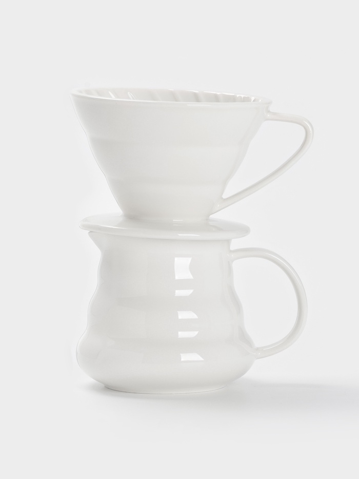 Пуровер-Кофейник "Глянец" 14,1х11,9х17,1, цвет белый