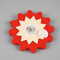 Ёлочная игрушка &laquo;Снежинка со снеговиком&raquo;, от батареек, свечение тёплое белое