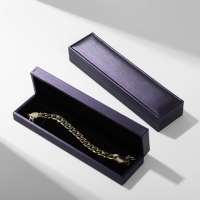 Футляр под браслет/цепочку/часы &laquo;Квадро&raquo; классический, 22&times;5,5 цвет фиолетовый