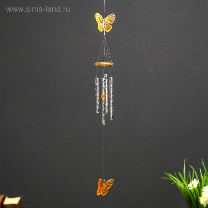 Музыка ветра пластик "Бабочка"  4 трубки 40 см