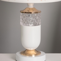 Лампа настольная &laquo;Рим&raquo; 1х40Вт Е27 + ночник 3Вт белый/золото 24.5,24,5.43см