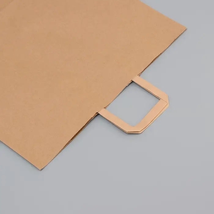 Пакет бумажный крафт 90 г/м&sup2;, плоская ручка, 40&times;15&times;45 см