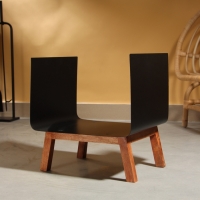 Дровница "Вечерок" сталь, дерево 38х30х40 см