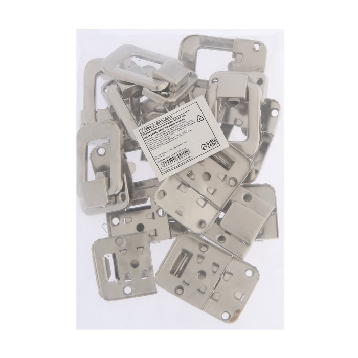 Замок-защелка на ящик 33х48 мм, железный, цвет матовый никель, 4 шт TMP