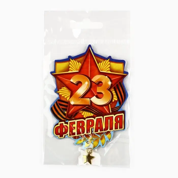 Магнит с подвеской &laquo;23 Февраля&raquo;, 6&times;8 см