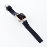 Часы наручные кварцевые женские, 4.1 х 4.1 см, ремешок силикон, черные