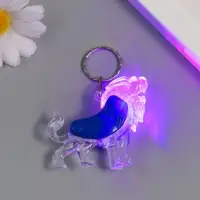 Фонарик брелок для ключей на кольце &laquo;Лев&raquo;, мигает, МИКС